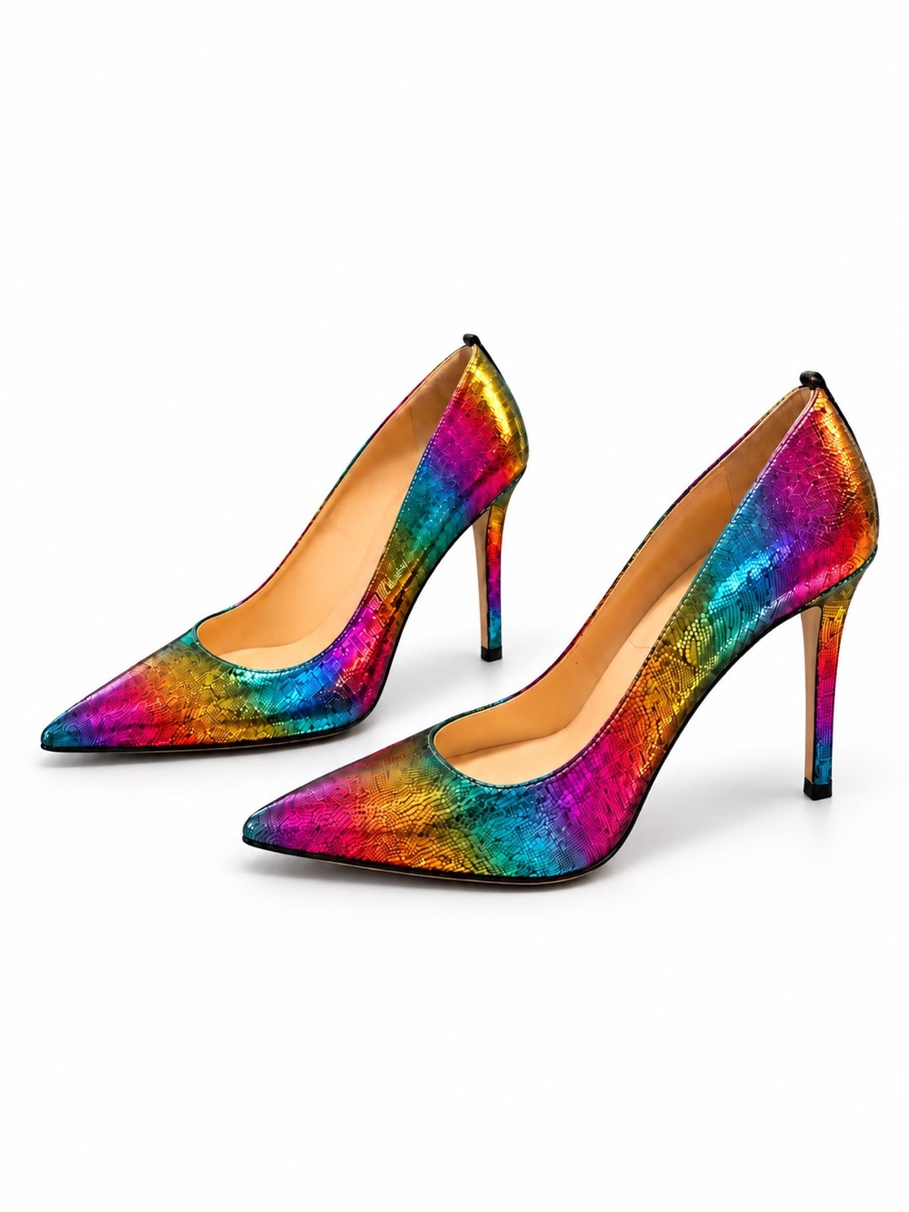 SJP by Sarah Jessica Parker Rainbow Metallic Pointed-Toe Stilettos